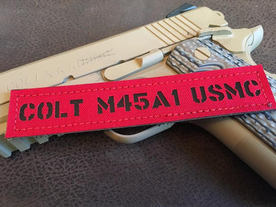 Name Plate--(Individual)--Colt M45 USMC (Red/Black)