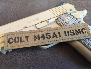 Name Plate--(Individual)--Colt M45 USMC (Coyote/Black)