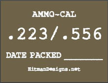 Stickers--"Ammo-Cal" Ammo Can Caliber Stickers